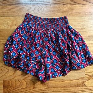Hunter Bell red patterned shorts size XS